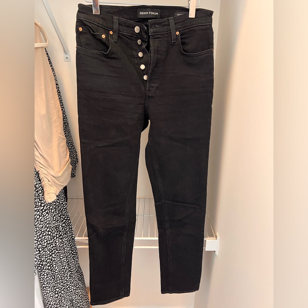 Denim Forum Black High-Rise Jeans